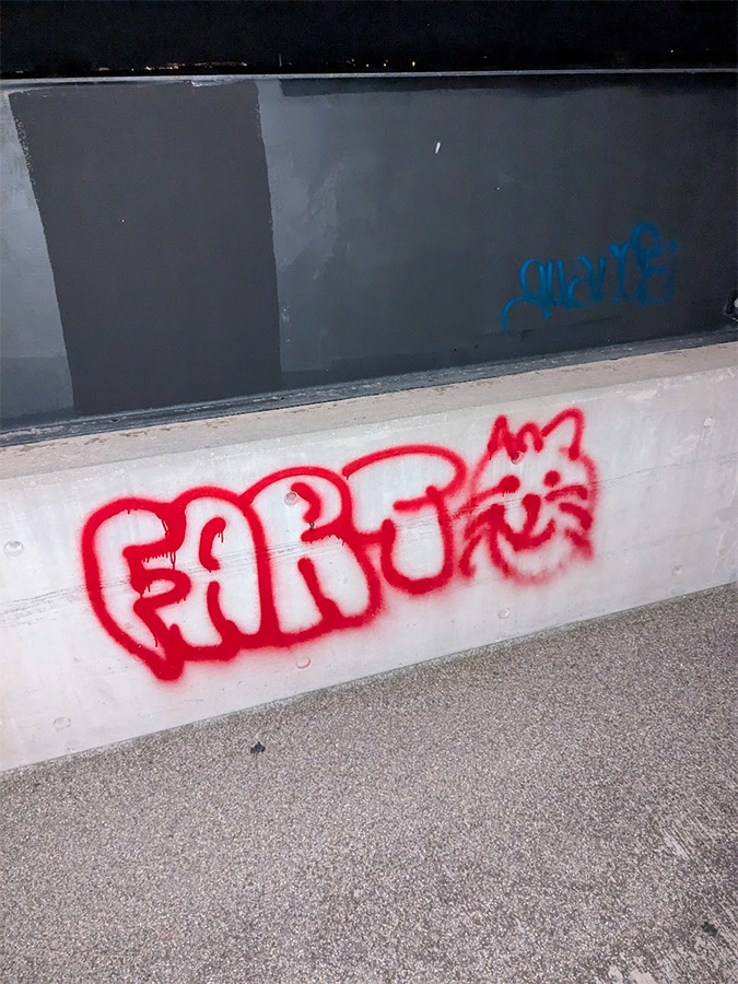 Fart Kitty Face, funny graffiti i found on walk